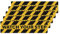 YIKIADA Watch Your Step Stickers Self Adhesive Vinyl 600 × 150 mm (23.4 × 5.85 Inch) Warning Tape Anti Slip Safety Signs Caution Wet Floor Decals for Office Workplace Home Pack of 5