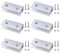 Bebochoi 6 Pezzi Supporto Vetro Morsetto, Staffa Reggimensola in Vetro Regolabile, Mensole in Vetro di Alluminio Clip di Vetro, per Vetro Spesso 8-10 mm, per Mensola da Bagno ecc (Con Viti)