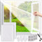2 Stück Fliegengitter Fenster, 1.3m x 1.5m Moskitonetze für Fenster mit 3 Rollen Selbstklebend und 3 Flicken, Zuschneidbar Fliegennetz Fenster Ohne Bohren Selbstklebend Schwarz Insektenschutz Fenster