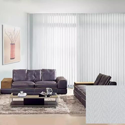 ZHUOZ1T Lamellenvorhang,nach Maß Vertikaljalousie,98mm Lamellen Rollo,Vertikalanlage Schiebevorhang,Flächenvorhang,inklusive Montagematerial,Breite×Höhe (60cm x 280cm,Grey)