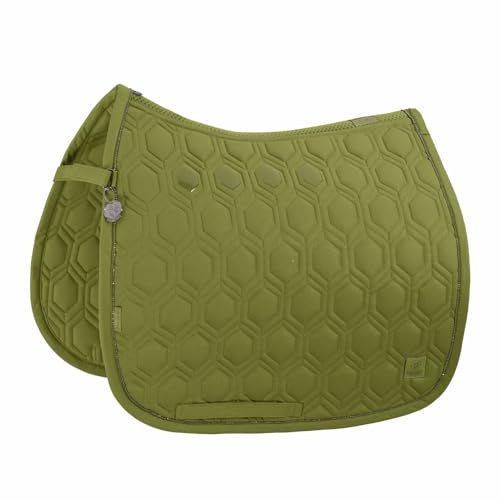 Eskadron Pferde Schabracke Sparkle Emblem Moss Green Platinum 2024, Größe:VS