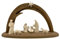 Akantus Krippe aus Holz: 8er Set (Natur/bemalt) mit Krippenbogen (Natur, 10 cm)