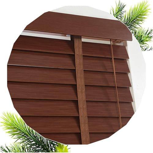 Tende veneziane in legno massello per finestre, 50 x 200 cm, orizzontali, con tende a rullo giorno e notte, 50,8 x 200,7 cm, tende in legno per finestre grandi