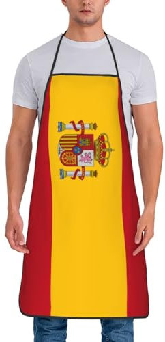 Oudrspo Bandera de España, Tonga, bandera de Tonga, delantales impermeables ajustables para cocina, jardinería y cocina para hombres y mujeres