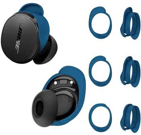 [3 Pairs] Ear Tips Covers for New Bose QuietComfort Earbuds, Sport Anti-Slip EarTips Silicone Anti Scratches Replacement Ear Covers Earbuds Accessories (S/M/L) (Blue)