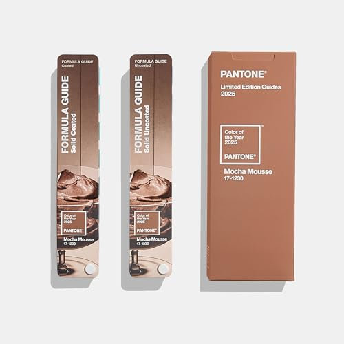 Pantone GP1601B Formula Guide (Color of the Year 2025 Edition) - Ventagli di colori rivestiti e non rivestiti per il riferimento cromatico nella disposizione dei colori.