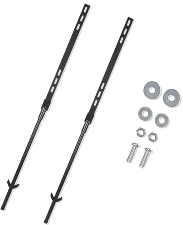 2pcs Yard Sign Stakes Spliced Aluminium Holder for Signs with Mount Holes, High to 91.5cm (Black, 3 Feet)