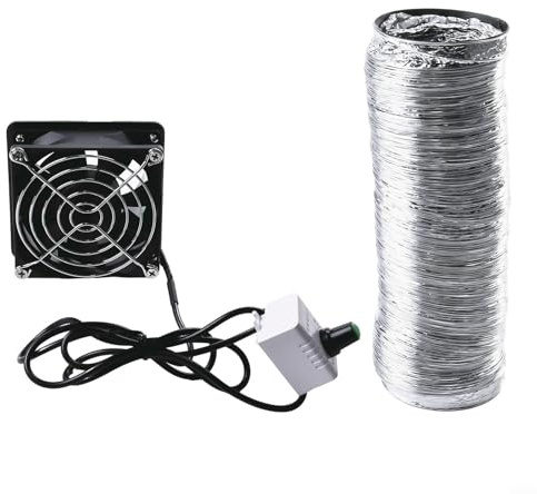 UTTASU Rauchabsorber Abluftventilator, Absorber Rauchabzug USB Einstellbare Geschwindigkeit Abluftventilator mit Rohrk zum Löten Schweißen Werkstatt Küche Badezimmer 6 m (Ventilator plus 6 m Rohr)