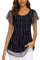 Akiooue Ladies Blouses Short Sleeve Tunic Tops Casual Crew Neck Ruffle Flowy Double Layers Mesh Shirts S-3XL