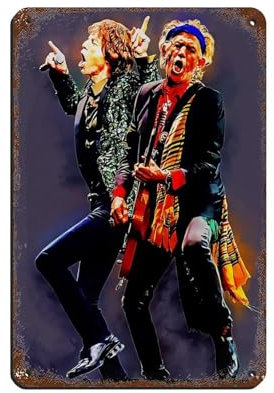 ocvdfss Poster Keith Richards 27 Blechschild, Vintage, Metall, Pub, Club, Café, Bar, Zuhause, Wandkunst, Dekoration, Poster, Retro, 20 x 30 cm