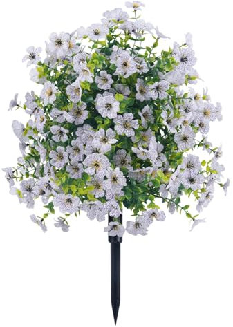 Alberi topiari artificiali a palle di viola con punte a terra, albero topiario bosso artificiale finto cespugli di verdi, false piante per giardino, cortile, portico, patio