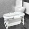 Baignoire Bebe Pliable Coussin Baignoire pliable pour enfant de 0 à 9 ans, pour la douche, pour nouveau-né, pour toute la famille, 99 * 62 * 52,9 cm (gris)
