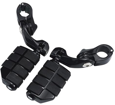DIQXLGS Pour Harley Pour Davidson CVO Pour Road Pour King Pour Street Pour Glide Pour Sportster 1.25 32mm Repose-pieds Autoroute Cale-pieds(NOIR)