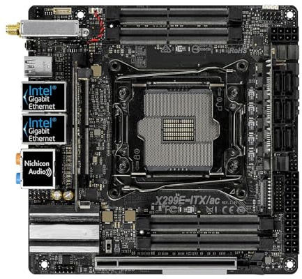 Motherboard Fit For ASRock X299E-ITX/ac Mini ITX Motherboard DDR4 Intel X299 LGA 2066 Support I9-9940X 9800X 7800X 10900X Cpu PCI-E 3.0 M.2 New