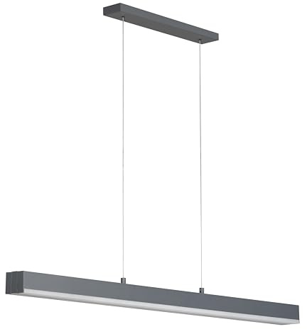 Pendelleuchte Vayana|sandgrau|Kabellift|B: 12,5 cm| Höhenverstellbar 70-180| Horizontalverstellbar 119-189 cm| mit Taster dimmbar| Farbtemperatureinstellung stufenlos| 3x LED 16W 2700/6500 K| 6800 lm