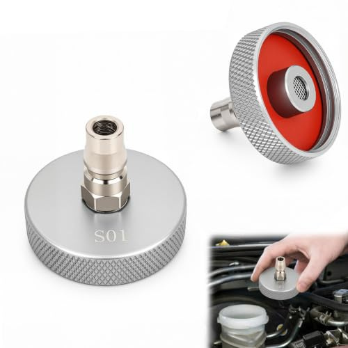 Adapter für Bremsflüssigkeitsbehälter mit Euro-Anschluss, Korrosionsbeständig Aluminium-Bremsenentlüfter-Adapter mit Mercedes, BMW, Audi, VW, Skoda, Volvo, für Land Rover, Jaguar, Porsche, Chevrolet