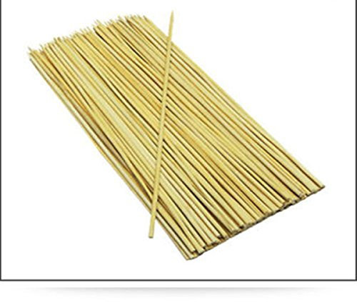 100 Bamboo Skewers For Bbq Kebab Fruit Chocolate Fountain Wooden Sticks 30Cm
