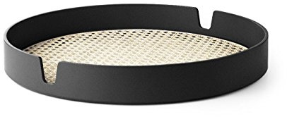 Normann Copenhagen 356973 Salon Tablett, Holz, schwarz, Ø40cm