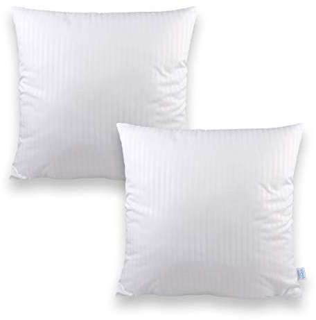Sleeb Füllkissen 50x50 cm 2 Stück Reißverschluss Waschbar Weiß Kissen-Füllung Kissen-Inlett Innen-Kissen