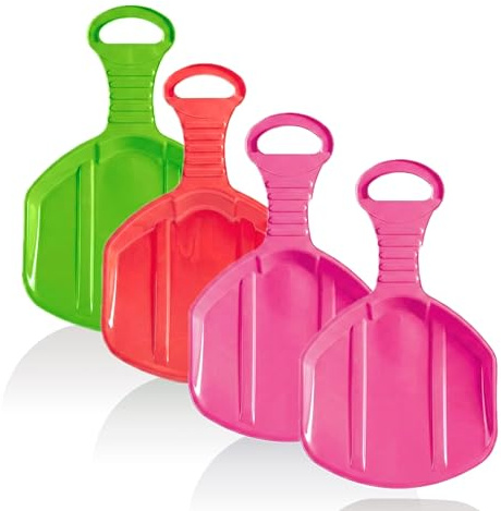 LILENO SPORTS Luge pour enfants (1 lot) - Plateau antidérapant en plastique pour toute la famille - Luge pour des journées d'hiver inoubliables - Convient également pour les adultes