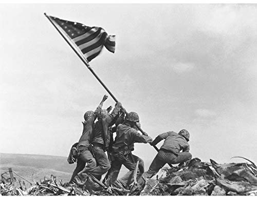 Rosenthal Iwo Jima Iconic WWII Foto Premium Wall Art Leinwand Druck 45,7 x 61 cm