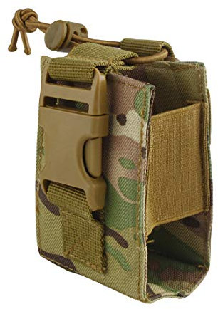 Ran's L Taktisch Funkgerät Tasche, Molle Walkie Talkies Tasche, GPS Pouch Jagd Airsoft Multifunktion Halter Nylon CJ/DJB-01 (Tarnen)