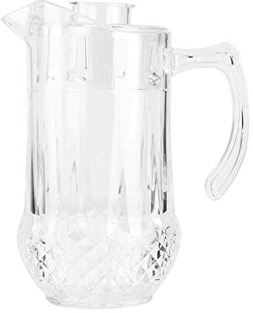 Eddwiin Wasserkrug - 1300 ml Acryl-Kaltwasserkrug Draft Beer Pot Duckbill Kettle mit Deckel für KTV Bar Hotel