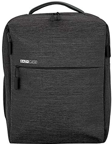 EAZY CASE Rucksack mit Laptopfach bis 15 Zoll, unisex Tagesrucksack, moderner Business Rucksack, modischer Daypack mit 15 Liter Stauraum, wasserdichter Schulrucksack, Bagpack, Dunkelgrau, Grau