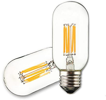 E27 T45 LED Leuchtmittel, klar, 8W, 2700K warmweiss, 850lm, CRI>80, dimmbar