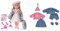 Bayer Design 94635AX Funktionspuppe Charlene mit Haaren und Schlafaugen-spricht und singt 90 Sätze, 46cm & Puppenkleidung für 42-46cm Puppen, Hose, Oberteil, Jacke, Kleid, Shirt, Mütze, rosa