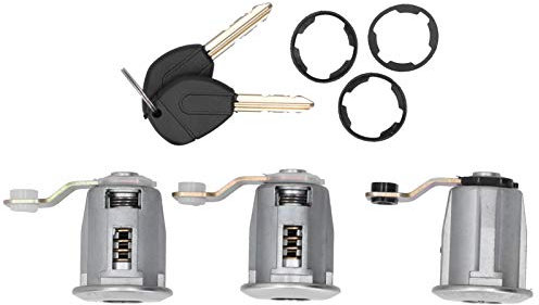 Paire de Cylindre de Serrure de Porte 3 Pièces avec Clés et Joints, Cylindre de Barillet de Serrure de Porte avec Clés 252522 Adapté pour Citroën Berlingo/Xsara/Xsara Picasso