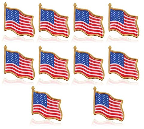 jojofuny 25 Stücke Amerikanische Flagge Revers Usa Hut Krawatte Tack Abzeichen Metall Brosche Für Sammler Mode
