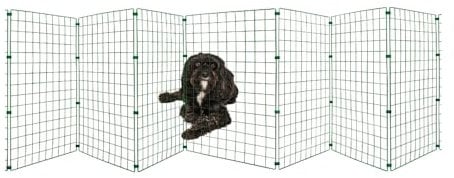 Conka Pets – Outdoor Dog Fence – Low Level Wire Garden Barrier for Dogs and Pets – 75cm High – 5cm x 5cm Mesh Stops Dogs from Jumping – Portable & Lightweight - Covers 5 Foot/1.5 Metre Gap