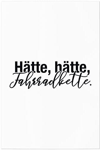 JUNIWORDS Poster, Hätte, hätte Fahrradkette, 30 x 45 cm