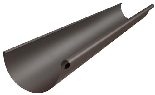ZAMBELLI Grondaia semitonda in zinco, 105mmmm, marrone rame, grondaia con elevata protezione anticorrosione, facile da installare, non richiede saldature