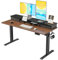 FEZIBO Schreibtisch Höhenverstellbar Elektrisch mit 2 Schubladen, 120 x 60 cm Stehtisch mit Memory-Steuerung, Stehpult Home Office, Antikollisionssystem, Dunkelbraun