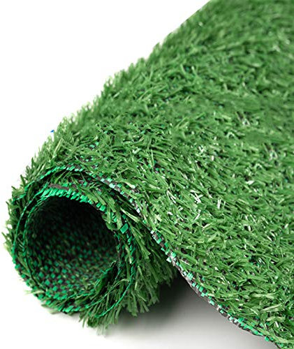 Gazon Artificiel de 15 mm, Tapis de Gazon synthétique Vert imperméable et antidérapant crypté, (2 x 1,5 m)