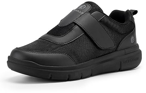 FitVille Chaussures Diabétiques pour Hommes Chaussures Orthopédiques Homme Pieds Larges pour Pieds Gonflés Réglable pour Soulager Douleur Au Pied 46 EU X-Large