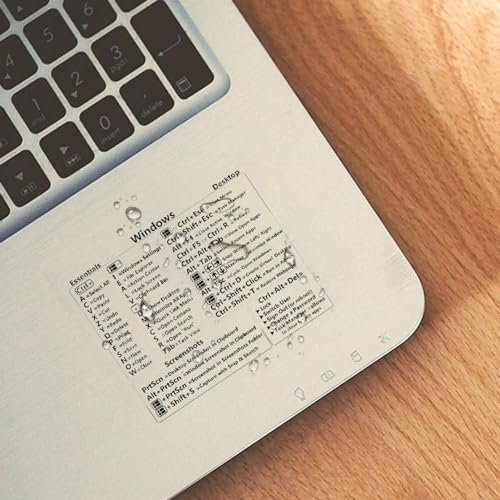Keyboard Shortcut Sticker for MAC OS Transparent Adhesive PC Laptop PC Reference Air Pro Shortcut Keyboard for MacBook Sticker