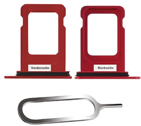 IS-TECK SIM-Kartenhalter Ersatz SIM-Tray Kompatibel mit iPhone 14 / Plus inklusive SIM-Nadel SIM-Kartensteckplatz (Product Red)