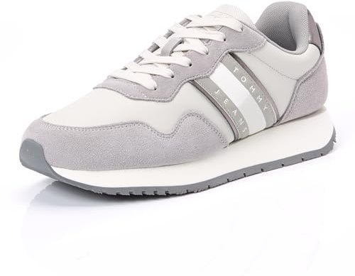 Tommy Jeans Runner Sneaker Mujer Eva Metallic de Ante, Gris (Stratus Grey), 37 EU