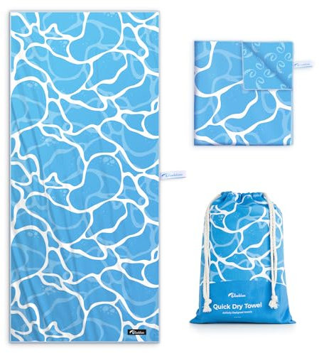 Diveblues Strandtuch 178x200cm, Mikrofaser Handtuch Schnell Trocknende, Leicht & Kompakt Badetuch Saugfähig, Kinderfreundlich und Sandfrei groß Saunatuch für Damen und Männer