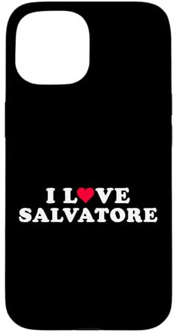 Hülle für iPhone 15 Ich liebe Salvatore Freundin & Freund Salvatore Name