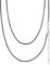 PROSILVER Collier Cuir Homme pour Pendentif 66cm/1mm, Chaîne Cordon Noir Réglable avec Fermoir Argent