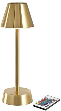 6X DUNI LED Lampe kabellos Zelda 10,3cm(D) x 32cm(H) Gold