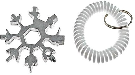 18-in-1-Schneeflocken-Schraubenschlüssel, Edelstahl-Schneeflocken-Multifunktionswerkzeug, Deckelöffner, Schneider, Schraubenanziehen und andere Montagewerkzeuge (1 Stück)