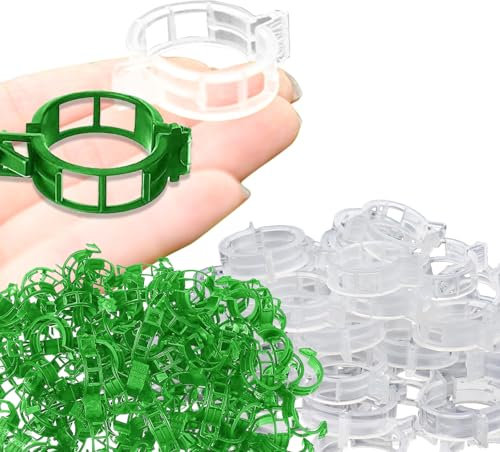 Plant Clips 200 PCS | Garden Clips for Climbing Plants, Vines, Tomatoes, Trellis, Flowers | Reusable Plant Support Clips for Greenhouse, Outdoor, Indoor | Durable & Weather-Resistant