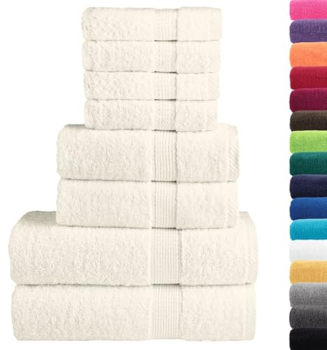vidaXL 8 TLG. Premium-Handtuch-Set SOLUND Creme 600 g/m²