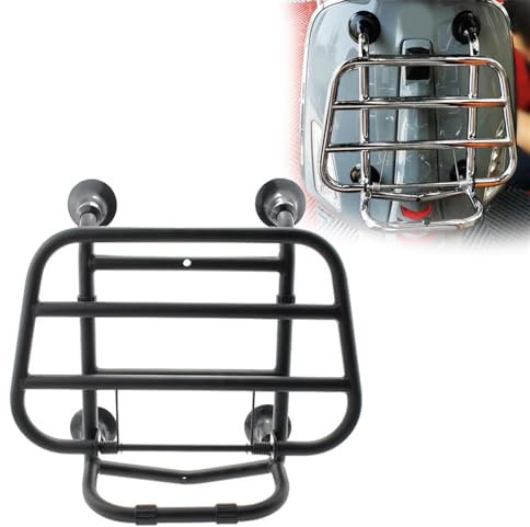 ZWXHN Porte-Bagages Avant en Acier Inoxydable Noir pour Vespa GTS 300 ABS 2014-2018 2015 2016 2017 Porte Bagages Arrière