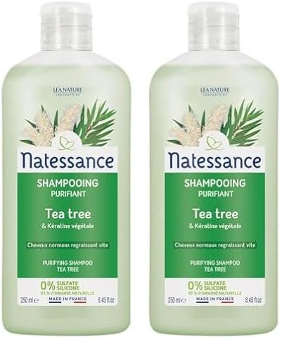 Natessance - Shampooing purifiant - Tea Tree & Kératine végétale (Lot de 2)